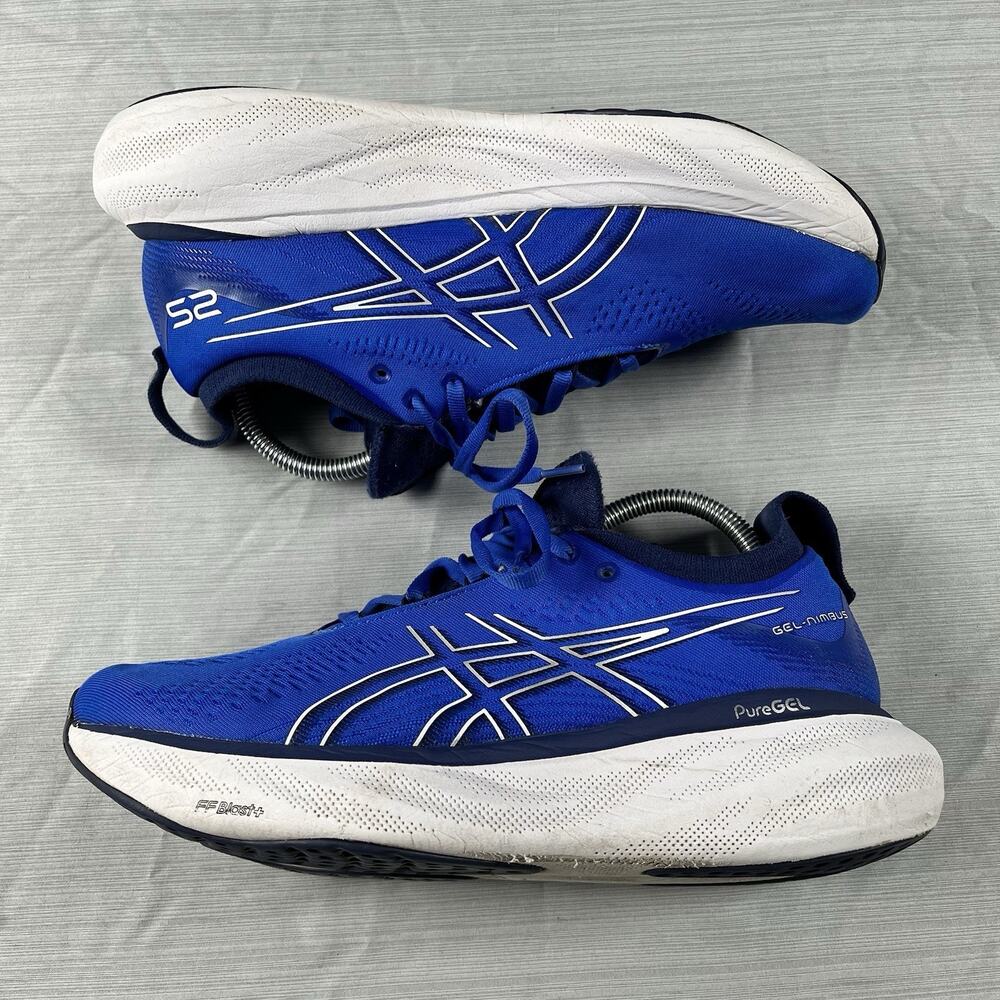 Asics Gel-Nimbus 25 Men’s Size 7.5 Running Shoes Blue Fitness Sneakers 1011B547 - Picture 1 of 6